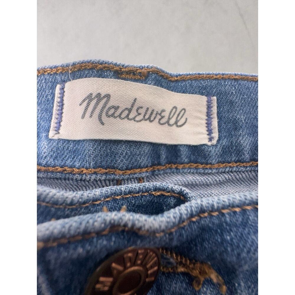 Madewell Perfect Vintage Wide Leg Crop Jeans Womens 27 Blue Fray Hem - Picture 7 of 8
